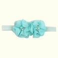 thumbnail image 2 of AJTQTH Headband for Baby Girls Bow Nylon Hairbands Nwborn Toddler Cute Mesh Floral with Artificial Pearls Accessories Hair Bands for Infant Light Blue Free Size, 2 of 4