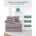 thumbnail image 6 of Casa Platino 100% Ring-Spun Cotton Bath Towel Set of 8– 2 Bath, 2 Hand Towel & 4 Washcloths, Quick-Dry, Luxuriously Soft & Durable, Perfect for Everyday use – Platinum, 6 of 8