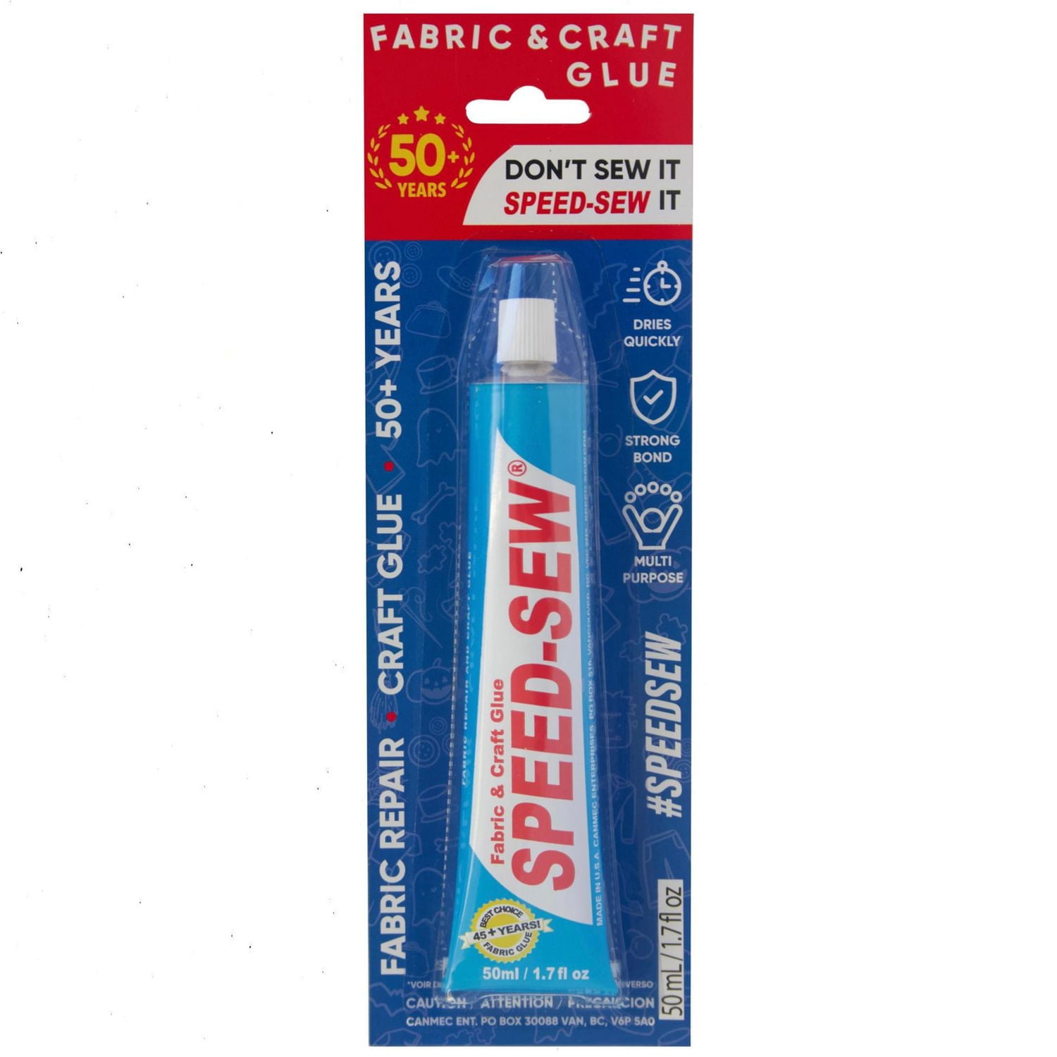 Colle pour tissu et artisanat à prise rapide, 50 ml (1,75 oz) 50 ml