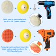 thumbnail image 3 of 6 Inch Car Polishing Pads 9PCS Kit, Car Foam Sponge Pads Wool Bonnet Pads with, 3 of 4
