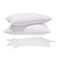 thumbnail image 3 of White Goose Feather Pillow - Soft Support - Standard Size Two Pack, 3 of 8