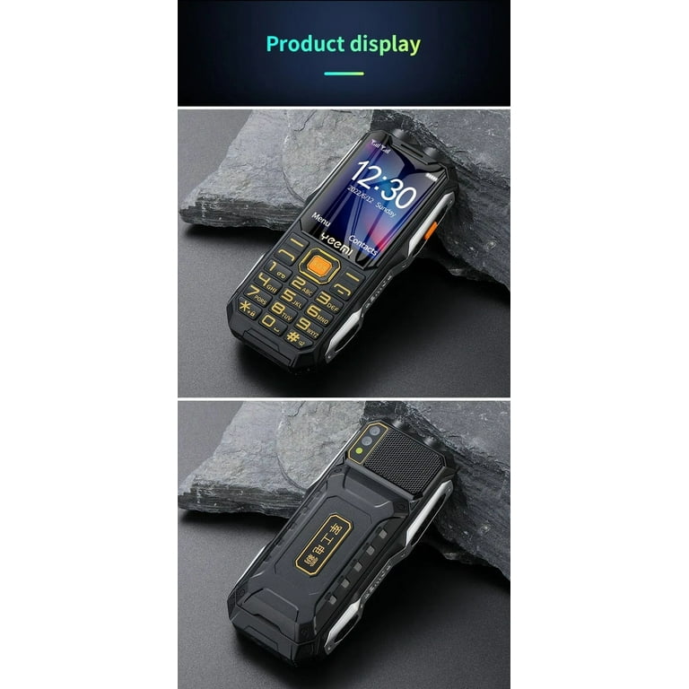 YEEMI Q8 GSM 2G Rugged Phone Big Battery Dual Flashlight 2.4inches