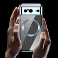 thumbnail image 6 of Frusde for Google Pixel 8 Pro Clear Magnetic Magsafe Case Transparent Shockproof Soft TPU Slim Cover-Silver, 6 of 6