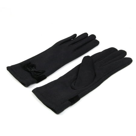 Elegant Women's Winter Thermal Gloves with Bow