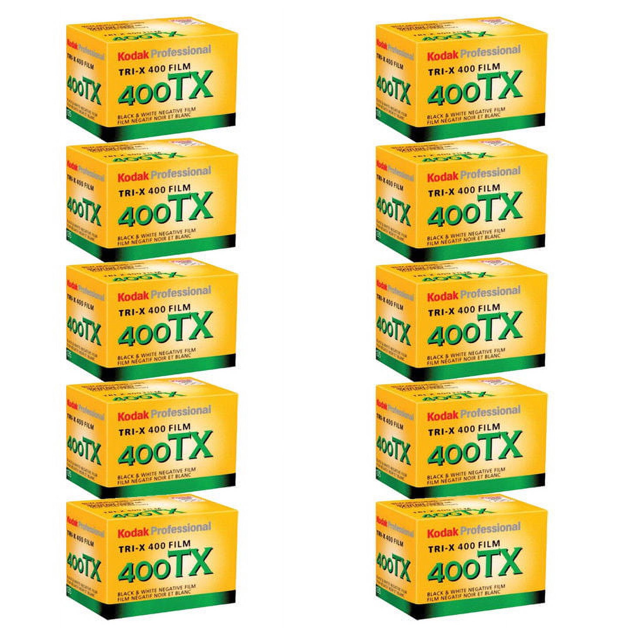 10 Rolls Kodak TX 400-36 Tri-x Pan 135-36 35mm Black and White Film