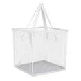 thumbnail image 2 of Laundry Basket Mesh Laundry Hamper with Handles Collapsible Clothes Hamper Dirty Clothes Laundry Basket for Dorm Laundry Room White 33cmx33cmx33cm, 2 of 8