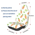 thumbnail image 2 of Lsque Vegan Fruit Carrot Pattern Car Seat Covers for Front Seats , Waterproof Seat Covers for Cars, Sporty Front Seat Covers,Car Seat Cover Protector Front Seats, 2 of 5