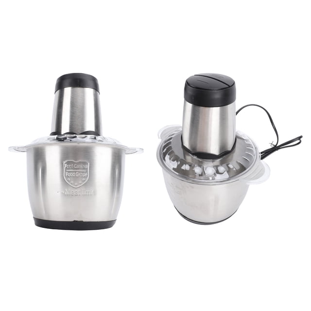 Stainless Steel Food Processor, Compact Design for Home 300W Motor 3L Capacity Multifunctional Electric Meat Grinder