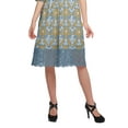 thumbnail image 5 of Moomaya Printed Women Midi Length Cotton Dress Short Sleeve Summer Wear Clothing, 5 of 6