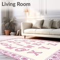 thumbnail image 2 of ODIKA 2'x3' Machine Washable Non-Slip Area Rug, Developmental Vocabulary Instruction Surface With Artful Characters High Traffic Rug, Pink, 692296, 2 of 5
