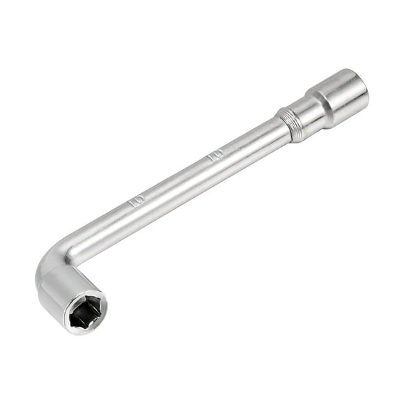 Unique Bargains 10mm Metric L Shaped Angled Open Hex 6 point Socket Wrench