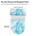 thumbnail image 6 of HELLHERO Marble Pattern Stylish Gifts Elastic Fabric Toilet Protector Cover, Fits All Toilet Shapes, Elastic Bottom U-Shaped Soft, Washable, 6 of 9