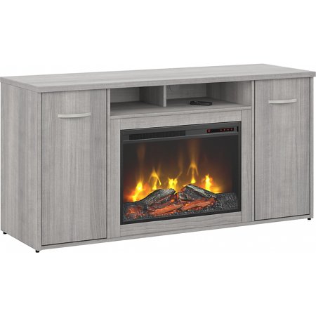 

Bush Business Furniture Studio C Floor Standing Electric Indoor Fireplace 60 W Platinum Gray