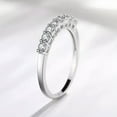 thumbnail image 3 of 2mm AAA Cz Tail Ring Womens White Gold Filled Wedding Anniversary Band Size 5-10, 3 of 4