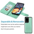 thumbnail image 4 of Samsung Galaxy S20 Ultra 5G Wallet Case, Galaxy S20 Ultra PU Leather Case, Njjex PU Leather Magnet Stand Wallet Credit Card Holder Flip Case 9 Card Slots Case for Galaxy S20 Ultra 2020 6.9" -Mint, 4 of 5