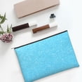 thumbnail image 6 of Hirioo Sky Blue Glitter for Paper Reusable Cosmetic Bag Zipper Encouragement Travel Pouch Toiletry Bag for Women Girls, 6 of 7