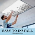 thumbnail image 6 of Wildflower Leaf Fluorescent Light Covers, Grey Floral Botanical White Watercolor Magnetic Light Covers for Ceiling Lights, Fluorescent Ceiling Shade Filters for Classroom Bedroom Office 4x2Ft x 2PCS, 6 of 8