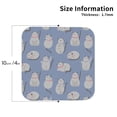 thumbnail image 2 of Honeii Cute Fat Cat print Leather Coaster Set of 4, ideal for safeguarding your furniture from drinks spills and effortless cleanup-Square, 2 of 6
