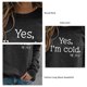 thumbnail image 5 of Sudadera de manga larga con estampado de letras y cuello redondo para mujer, estilo informal, para otoño, color negro, XXL, 5 of 5