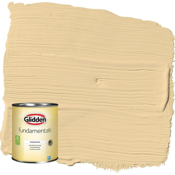 Glidden Fundamentals Spice is Nice / Yellow Semi-Gloss Interior Paint, 1 Quart