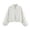White, variant on Womens Trendy Casual Short Jackets Lightweight Zip up Lapel Windbreaker Outerwear Cropped Fall Jackets