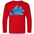 thumbnail image 3 of Inktastic Jet Airplane Childs Plane Long Sleeve Youth T-Shirt, 3 of 5