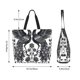 thumbnail image 5 of Fotbe Artistic Black White Peacocks Bolsa Tote Estética de Lona con Estampado para Mujer - Bolsa Reutilizable de Hombro Casual para Vacaciones, Compras, Trabajo y Gimnasio, 5 of 8