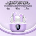 thumbnail image 4 of Auriculares inalámbricos BESNOOW Bluetooth 5.4 HiFi Stereo Púrpura, 4 of 7