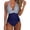 Dark Blue, variant on Women's One Piece Swimsuit Tight Fitting Backless Sexy Cross Color Bikini for Pool Party Beach,Army Green,L