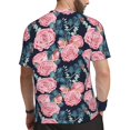 thumbnail image 2 of Rocae Rose Flowers for Men's Mesh Quick-Dry Short Sleeve Workout T-Shirt,Mens Crew Neck Tee Lightweight Soft Classic T Shirts X-Small, 2 of 9