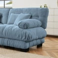 thumbnail image 4 of CKEASEAN 94.4" Oversized Chenille Modular Sectional Sofa with 2 Ottomans, Modern 2-Seater Upholstered Cloud Couch with 4 Pillows, Comfy Sleeper Deep Seat Sofa for Living Room,, 4 of 9