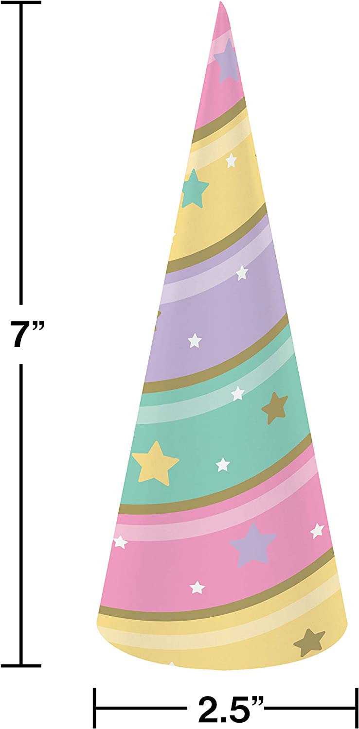 Creative Converting Multi-color Birthday Party Hats, 24 Count