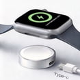 thumbnail image 4 of 2026 Upgraded for Apple Watch Charger, Wireless Charger Compatible with iWatch Series Ultra SE 11 10 9 8 7 6 5 4, Fast Charging Portable Charger, for Travel Home Office, White, 4 of 5