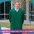 thumbnail image 6 of Endea Graduation Matte Emerald Green Graduation Gown, 6 of 8