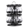 thumbnail image 1 of Spice Jars with Rack Seasoning Organizer Jars Set Grinders Jar Revolving Countertop Glass Seasoning Tank , Tow Layer 16 Jar, 1 of 8