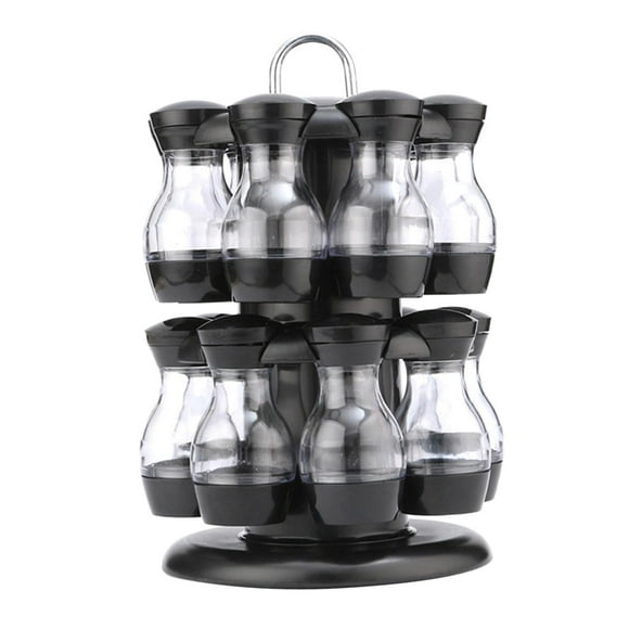 Especiero giratorio de 8/16 frascos para encimera de cocina, organizador de contenedores con botellas para café, hierbas y condimentos. Jarra de capa de remolque 16