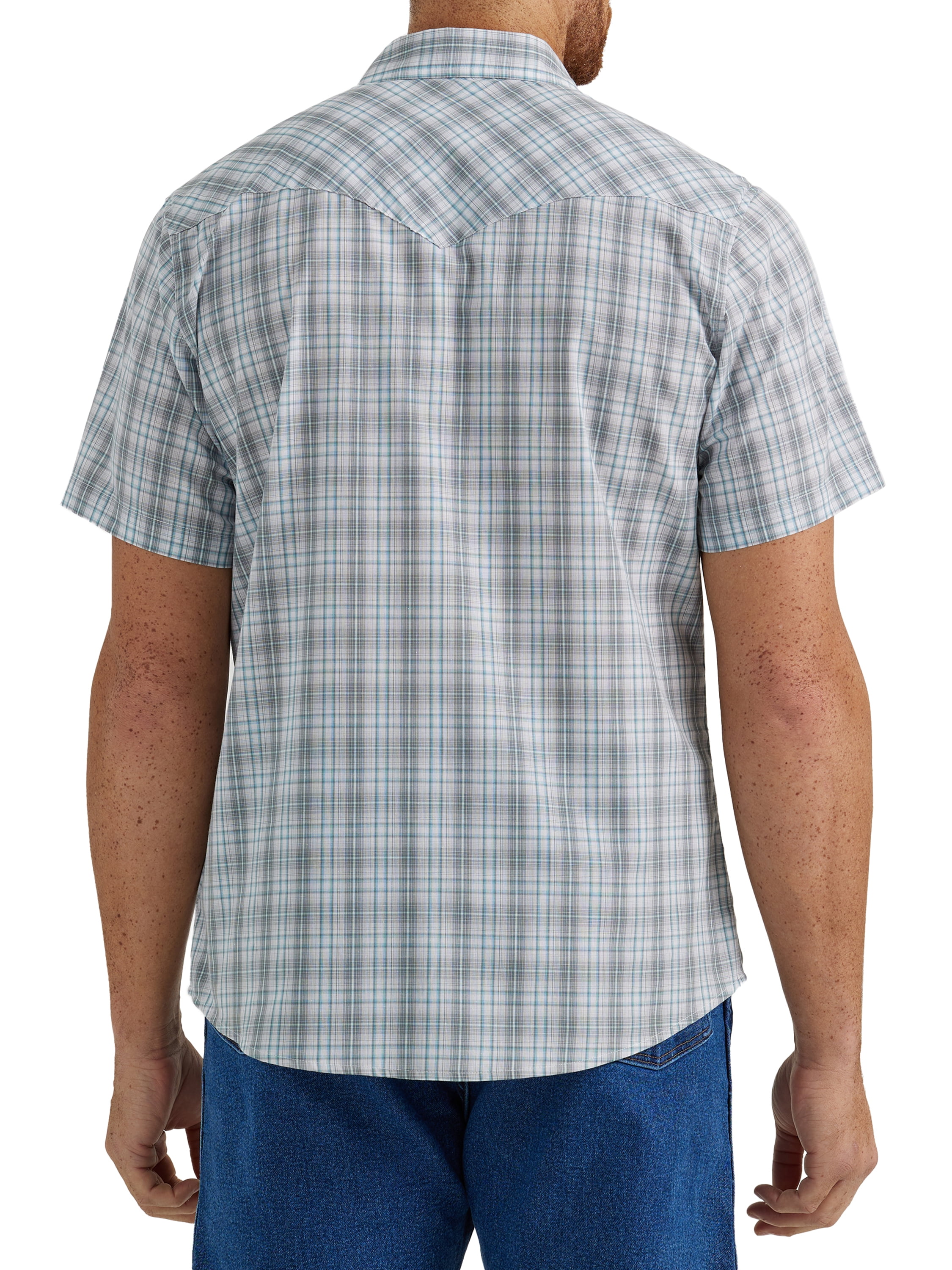 Wrangler® Men's Regular Fit Short Sleeve Western Shirt, Sizes S-5XL