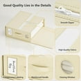thumbnail image 6 of TRZZ 6-Pack Bed Sheet Organizers and Storage, Foldable Linen Bins with Window and Labels, Bedding Holder for Queen/King Duvet Covers, Keeps Bedding Neatly Organized and Accessible (Beige), 6 of 8