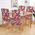 thumbnail image 2 of Yayeee 4 Pack Dining Chair Covers Stretch Parson Chairs Slipcovers Seat Protector, Red Whimsical Floral, 2 of 6