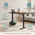 thumbnail image 6 of Demi Bonn 48" Electric Height Adjustable Standing Desk with Control Panel, Small Home Office Desk Study Writing Table, Brown, 6 of 8