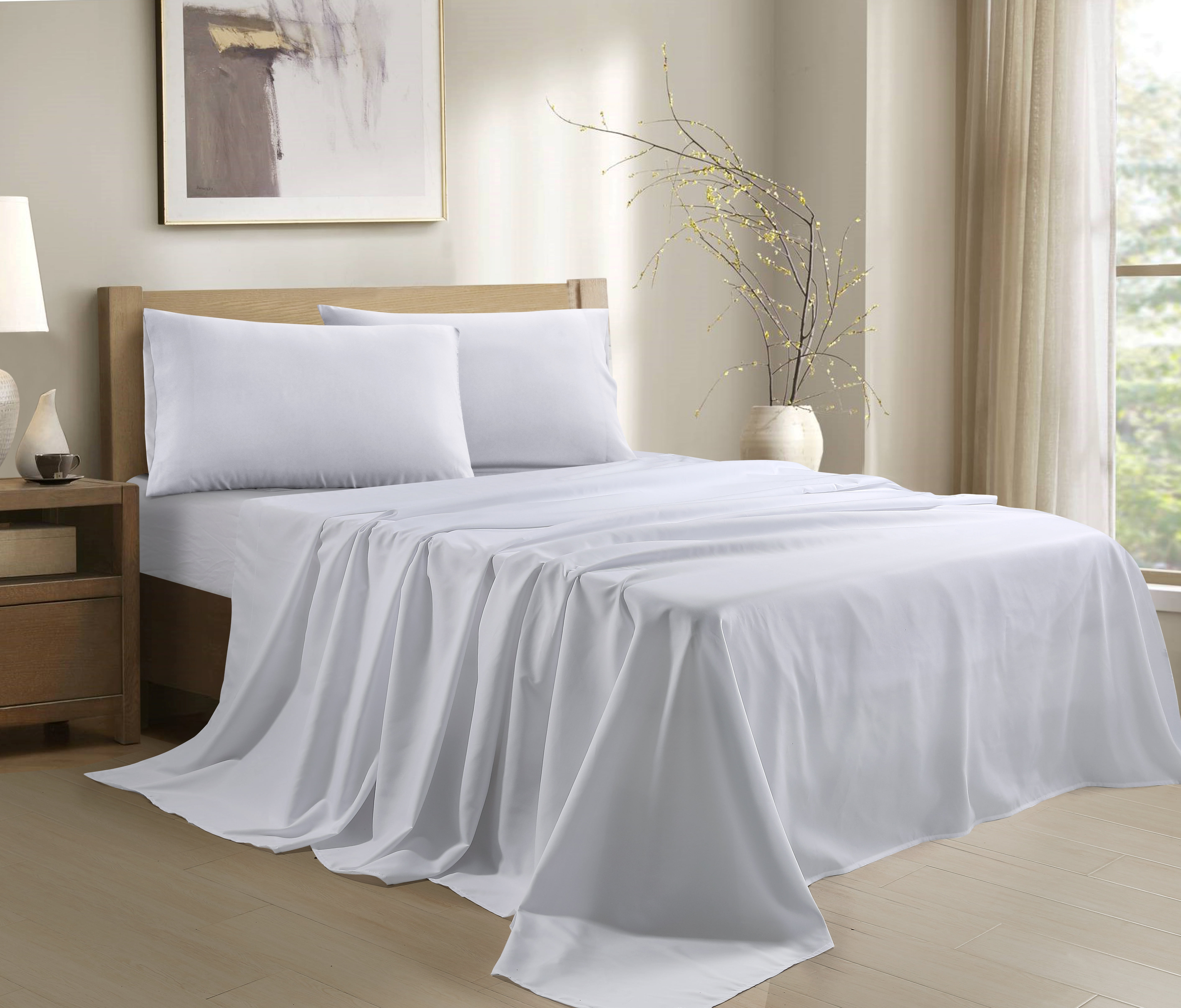 Swift Home Luxury 8 Piece Bed in a Bag, All Season Complete Bedding Set, King, Indigo