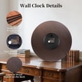 thumbnail image 6 of 14 Inch Retro Vintage French Country Style Round Wooden Wall Clock Silent Battery Operated Non-Ticking Decorative Clock for Kitchen Farmhouse Bedroom Home Wall, 6 of 8
