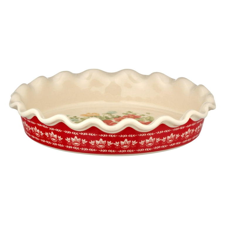 The Pioneer Woman 9-Inch Ceramic Pie Pan, Size: 9 inch x 5 inch