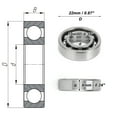 thumbnail image 4 of Unique Bargains 6900 Roulements à Billes Rainures Profondes 10x22x6mm 1 Pce Roulements Lubrifiés Roue de Trottinette Planche à Roulettes, 4 of 6