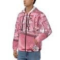 thumbnail image 3 of Uemuo Glittering Pink Bathtub for Men's Fashion Full-zip Hoodies & Sweatshirts with Kangaroo Pocket, Zip-up Hooded Sweatshirt, Moisture Wicking & Breathable-Medium, 3 of 5