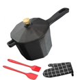 thumbnail image 1 of Cazo de hierro fundido UKENEM con tapa y set de brocha de silicona, 1 of 7