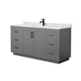 thumbnail image 4 of Wyndham Collection Miranda 66" Metal & Wood Single Bathroom Vanity in Blue/Gold, 4 of 7