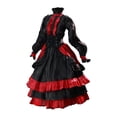 thumbnail image 2 of Figura de acción femenina a escala 1/6, vestido largo, accesorio fotográfico de moda , accesorios de disfraz de muñeca de moda, vestido de noche Negro Rojo, 2 of 8