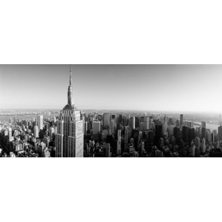 Aerial view of a cityscape Empire State Building Manhattan New York City New York State USA Canvas Art - Panoramic Images (15 x