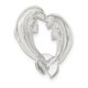 Sterling Silver Poli Nez à Nez Dauphin Coeur Chaîne Glissière QC8720 (mm x mm) – image 1 sur 2